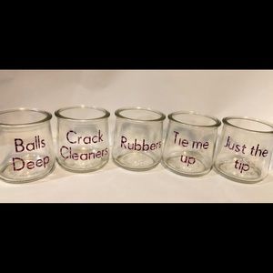 Funny decorative bathroom jars